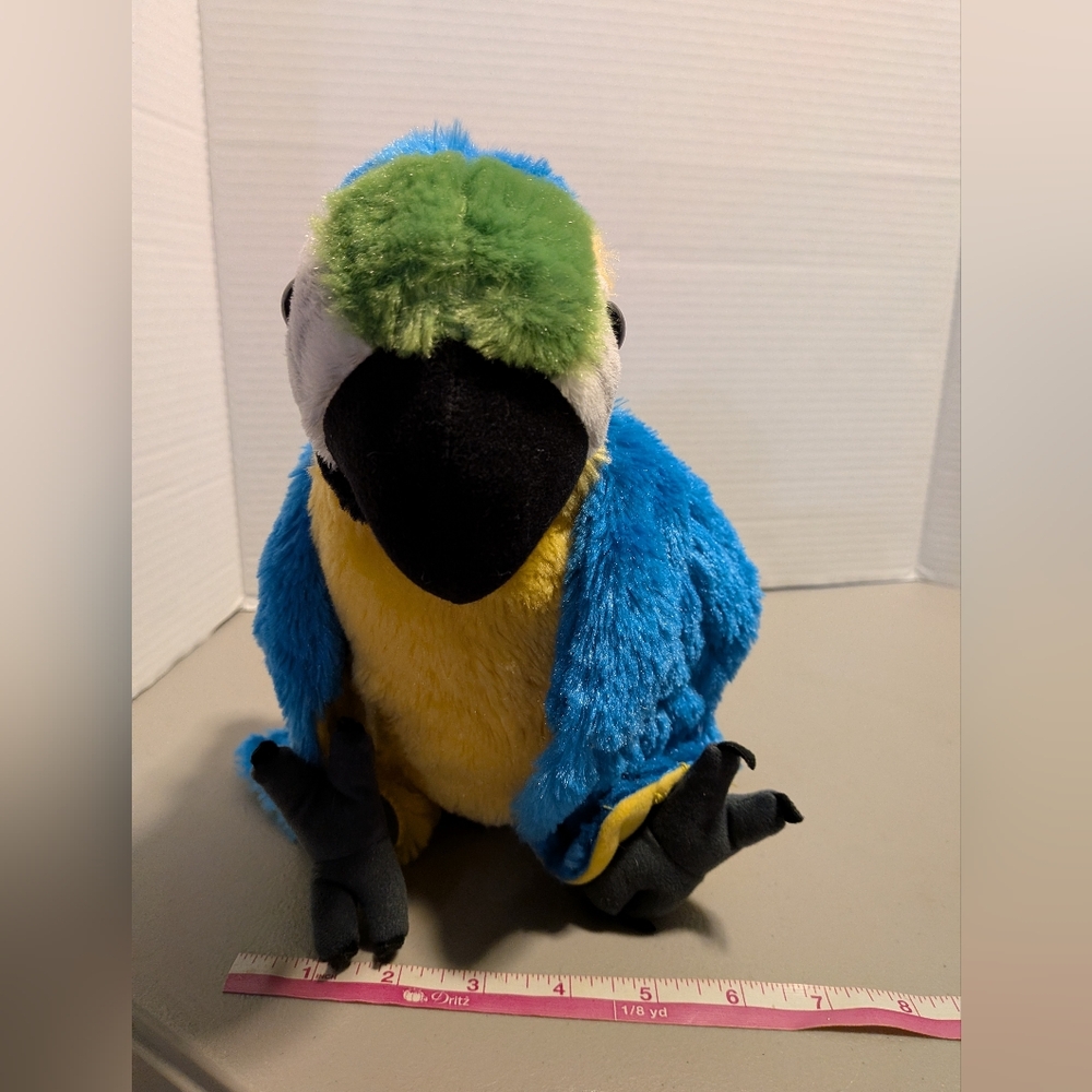 Colorful Parrot Plush Toy Macaw 12" Stuffed Animal Exotic bird wild Republic - Picture 10 of 10